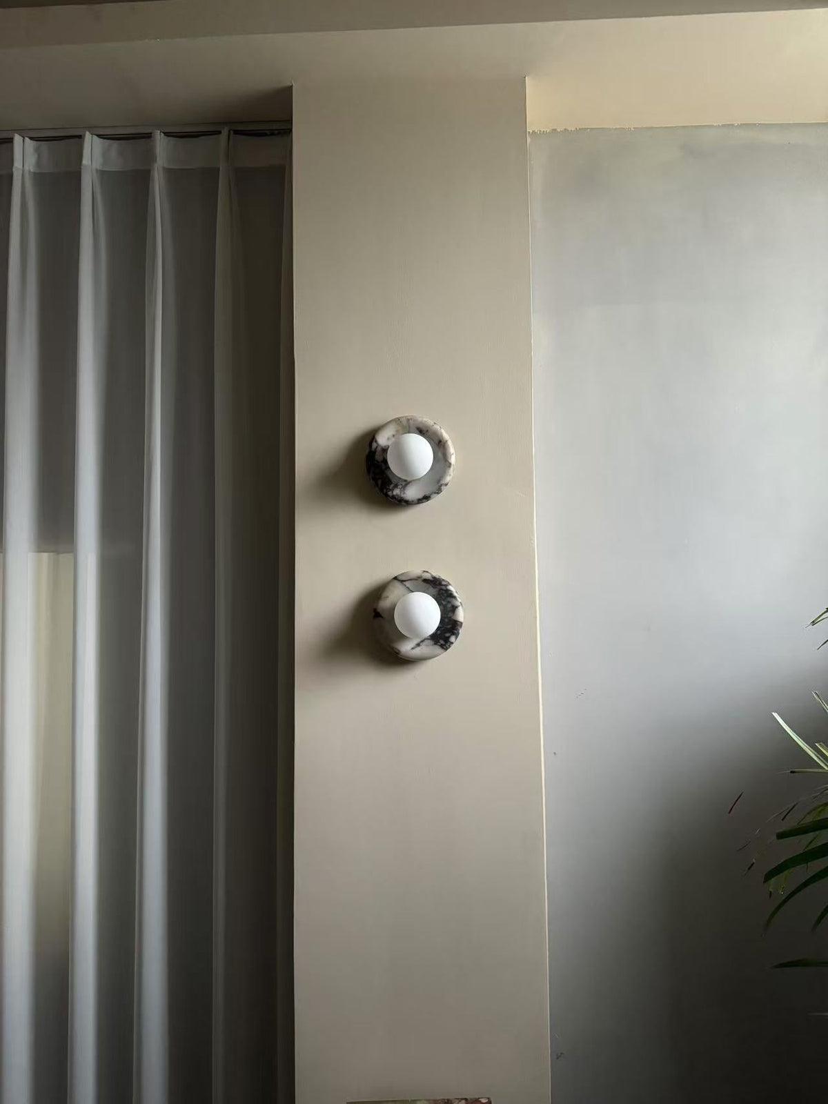 Orli White Marble Sconce