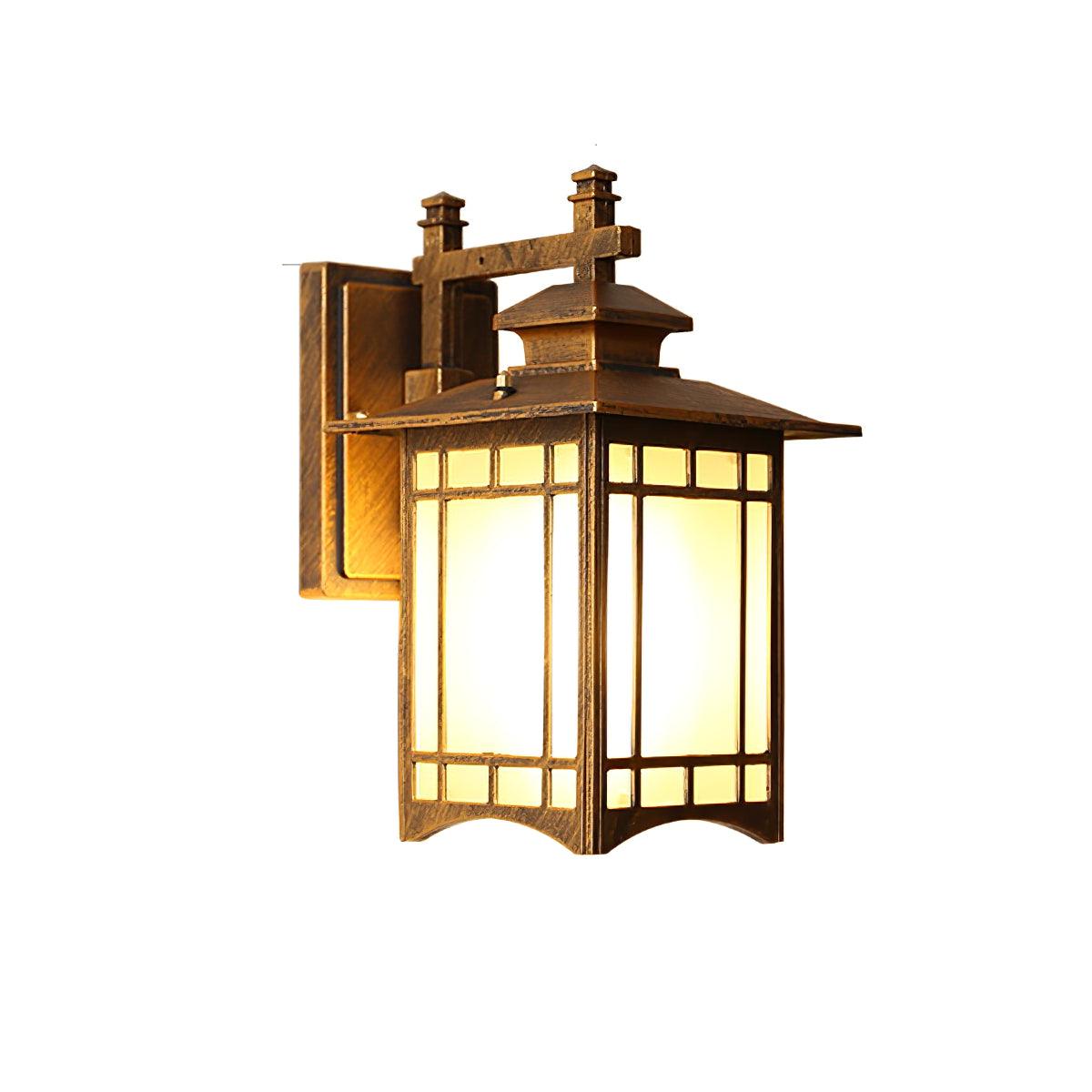 Orm House Wall Light L 7.1″ x W 9.4″ x H 13.4″ / L 18cm x W 24cm x H 34cm / Bronze & White Wall lamp