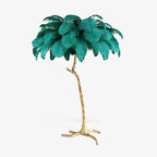 Ostrich Feather Brass Floor Lamp Floor lamp