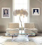 Ostrich Feather Brass Floor Lamp Floor lamp