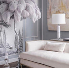 Ostrich Feather Brass Floor Lamp Floor lamp