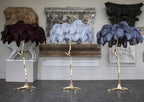 Ostrich Feather Brass Floor Lamp Floor lamp