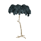 Ostrich Feather Brass Floor Lamp Floor lamp