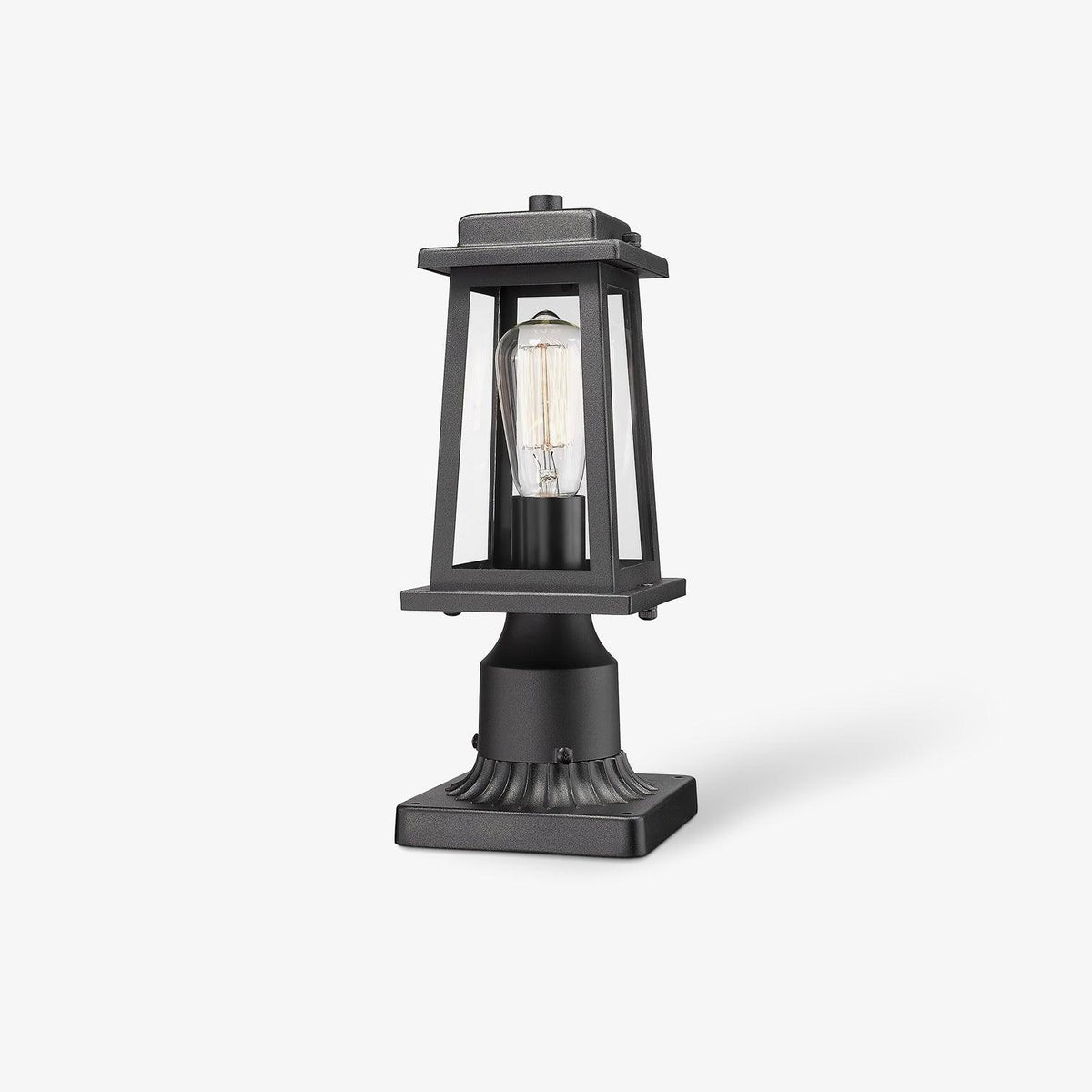 Outdoor Lantern Post Lights ∅ 5.1″ x H 14.2″ / Dia 13cm x H 36cm / Black Floor lamp