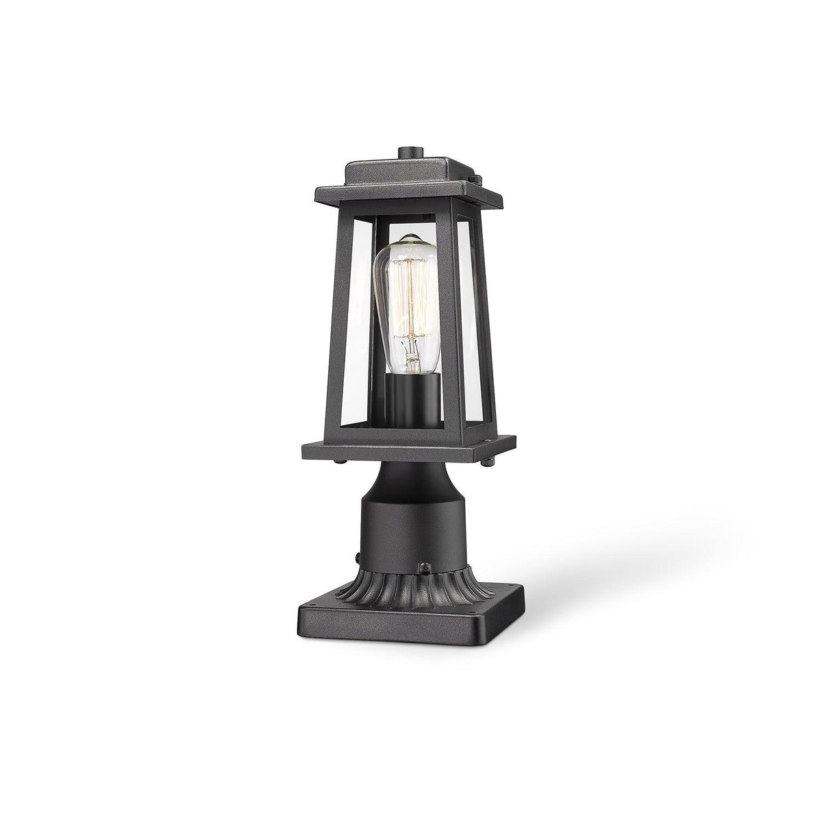 Outdoor Lantern Post Lights ∅ 5.1″ x H 14.2″ / Dia 13cm x H 36cm / Black Floor lamp
