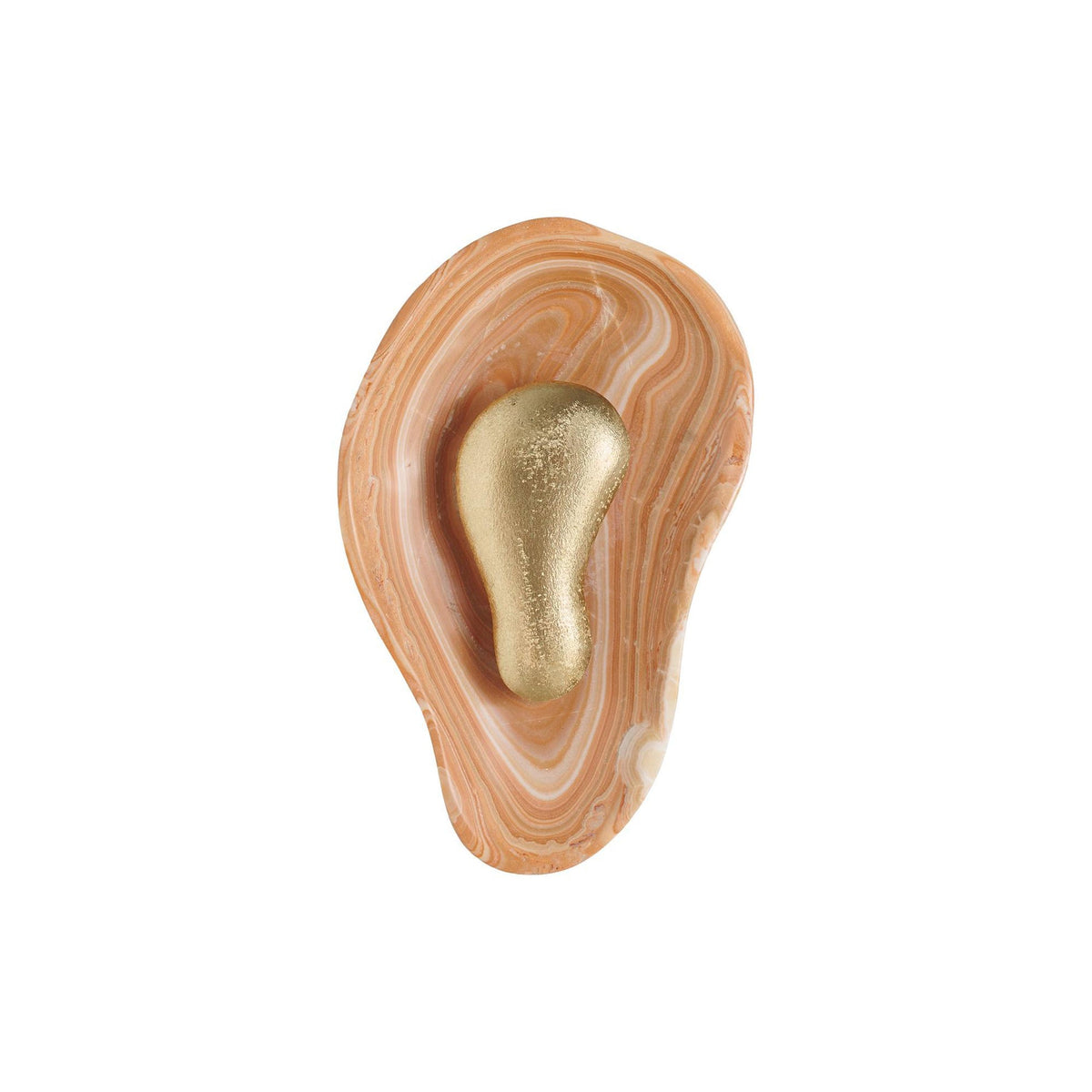 Oyster Hammered Onyx Sconce