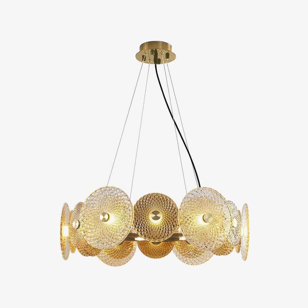Paige Chandelier 6heads ∅ 23.6″ x H 7.9″ / Dia 60cm x H 20m / Bronzed / Warm Light Chandelier