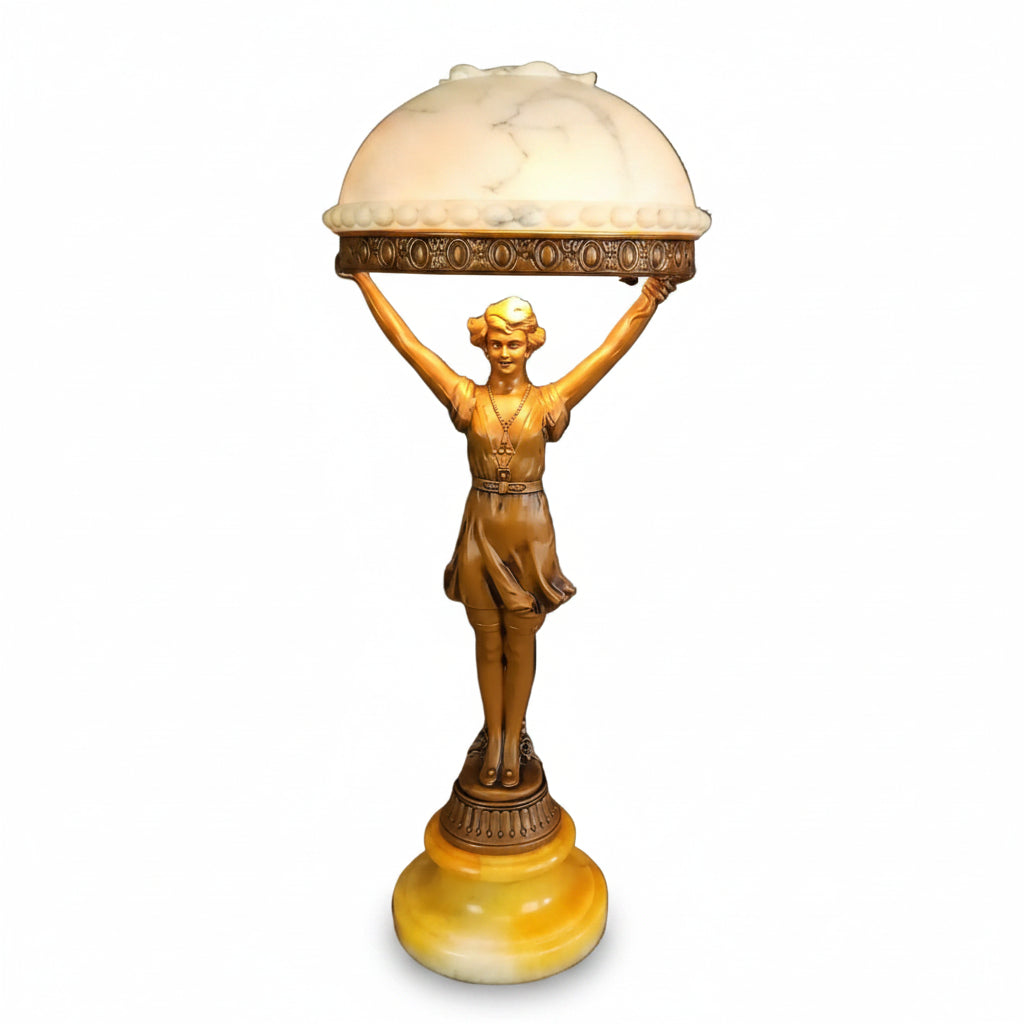 Pair of Art Deco Cabaret Dancer Figural Table Lamps