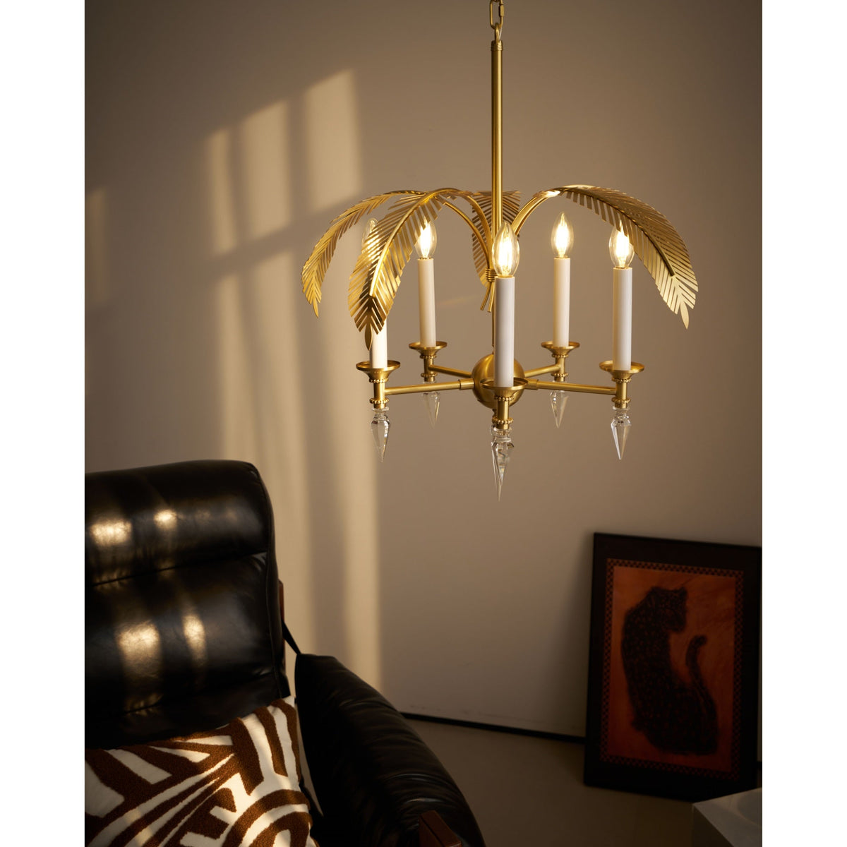 Palm Frond Chandelier