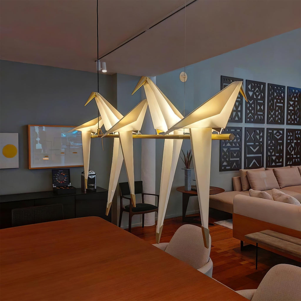 Paper Crane Bird LED Chandelier Chandelier