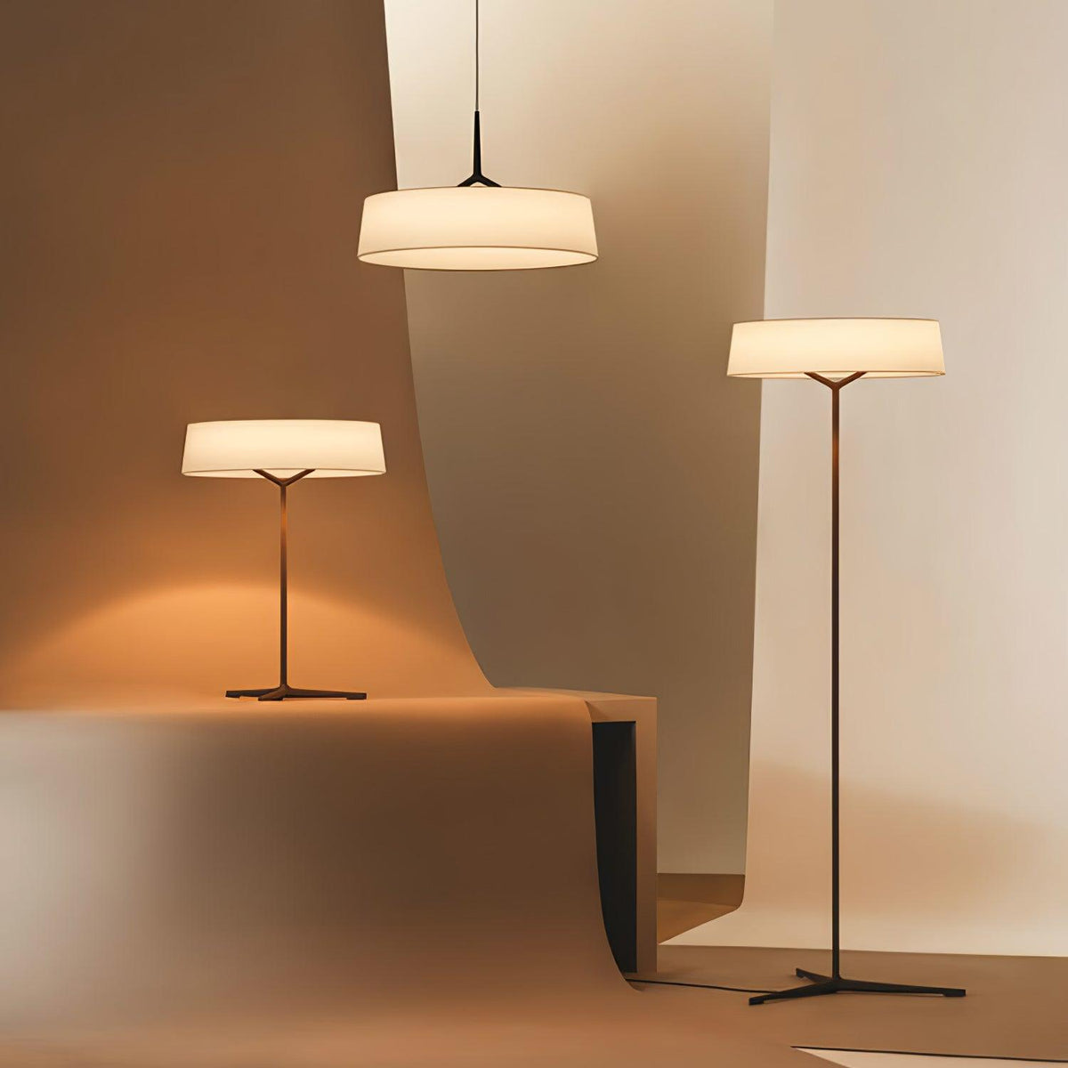 Paper Glow Circular Table Lamp Table lamp