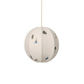 Park Embroidered Textile Pendant Lamp ? 13.8″ x H 13.8″ / Dia 35cm x H 35cm / White Pendant light