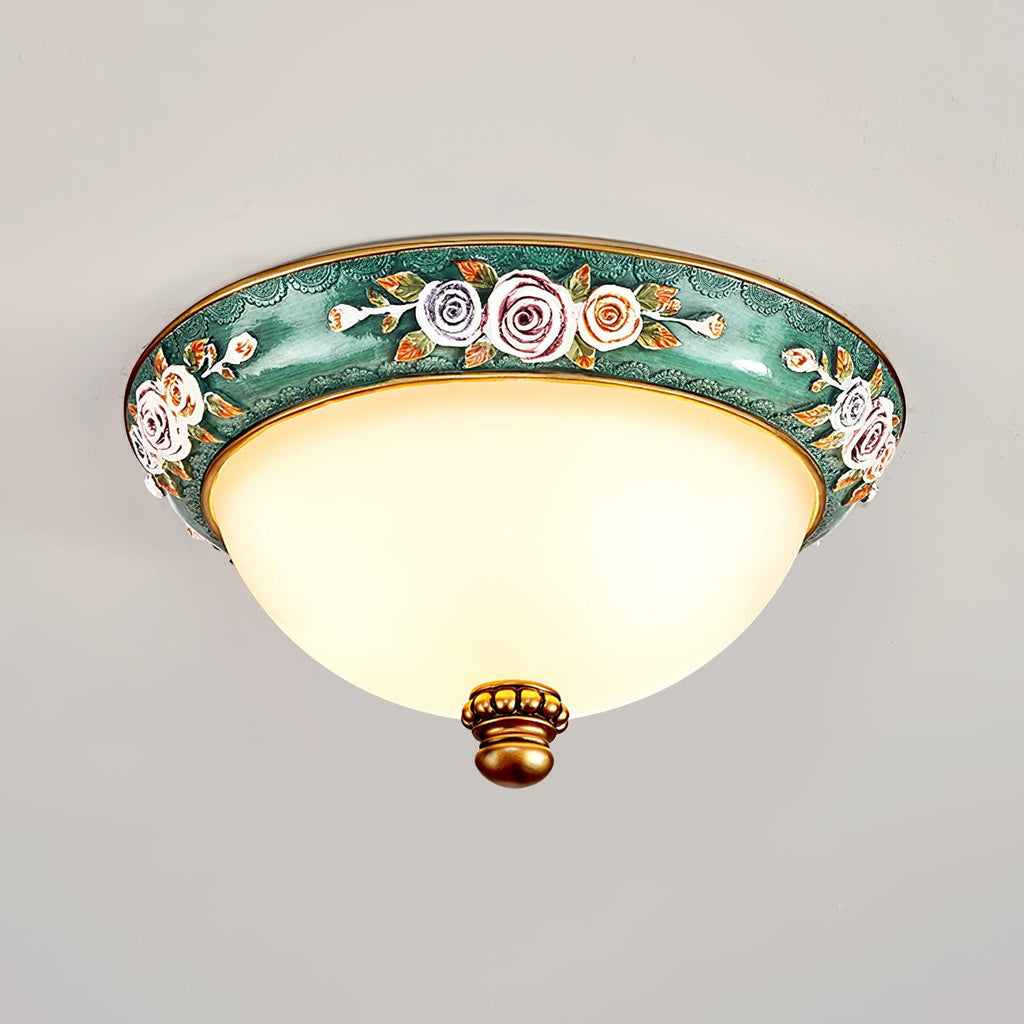 Pastoral Bowl Ceiling Light ? 13.8″ x H 6.3″ / Dia 35cm x H 16cm / Blue / Warm White Ceiling lamp