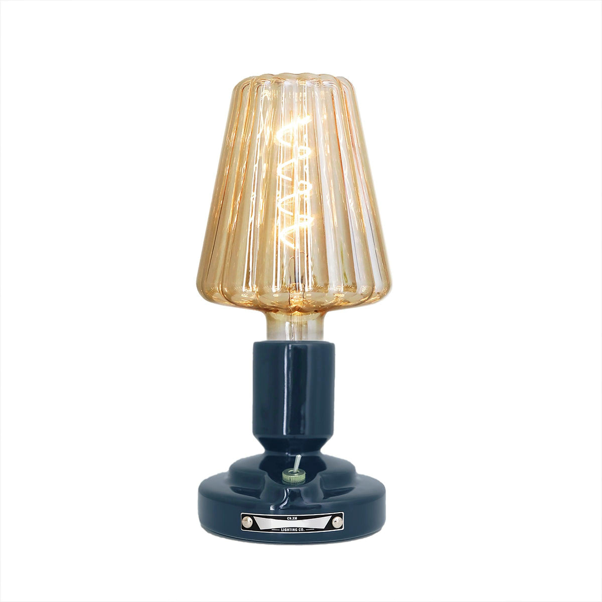 Pastry Built-in Battery Table Lamp ? 4.7″ x H 10.8″ / Dia 12cm x H 27.5cm / Dark Blue / USB Table lamp
