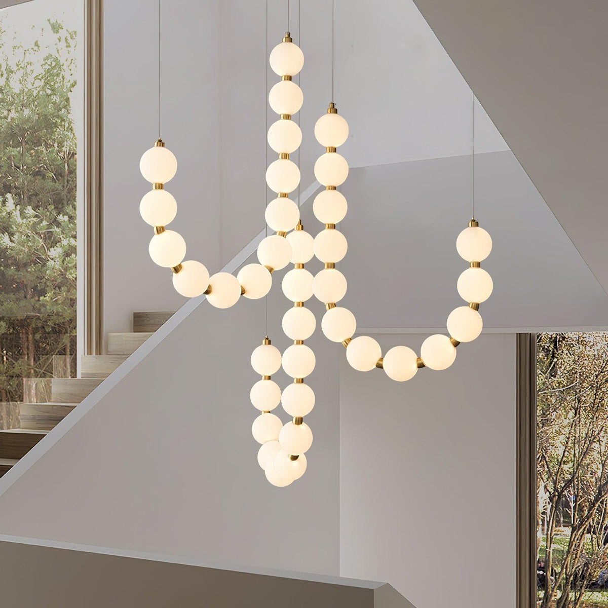 Glass Pearl Necklace Chandelier Chandelier