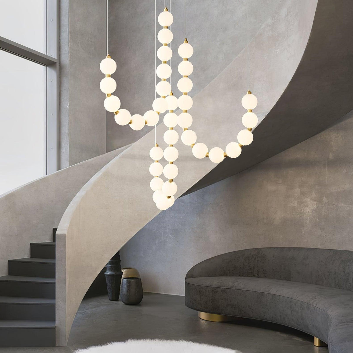 Glass Pearl Necklace Chandelier Chandelier