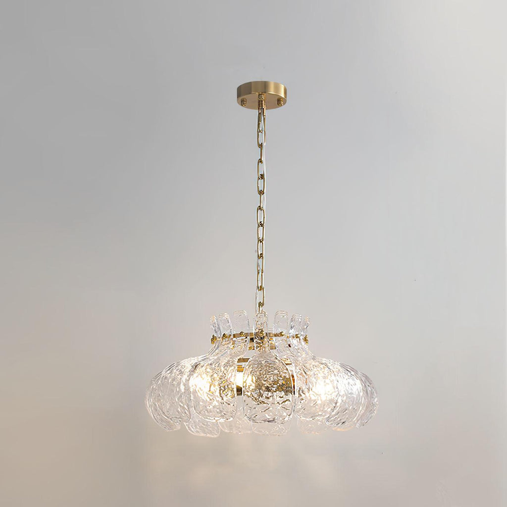 Petal Ice Pendant Light ? 15.7 ″ x H 9.8″ / Dia 40cm x H 25cm / Brass & Clear Pendant light