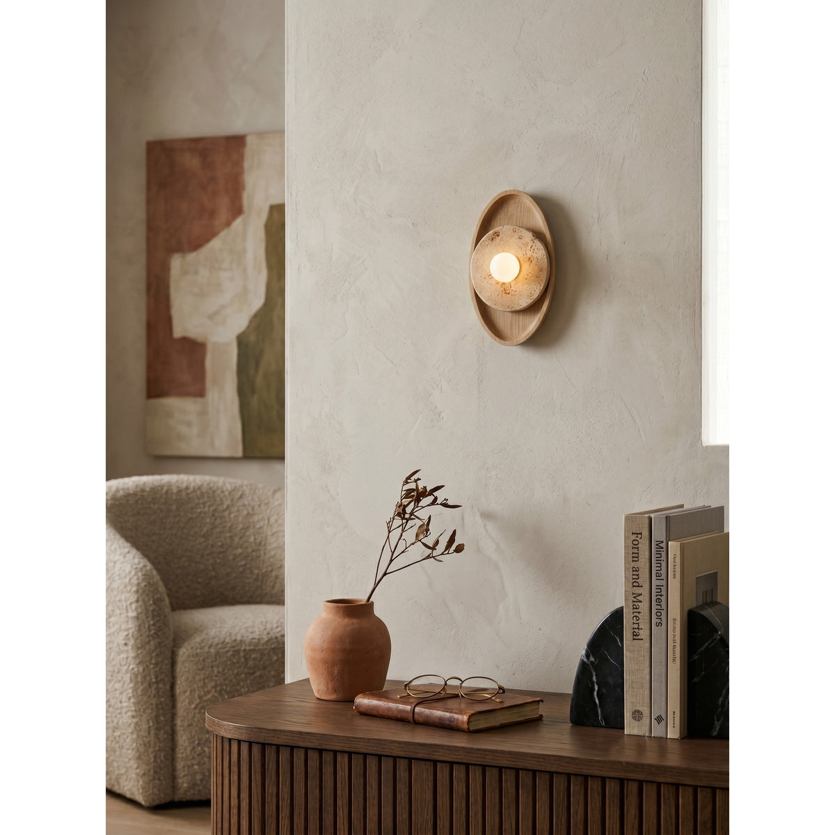Petra Travertine Wall Sconce