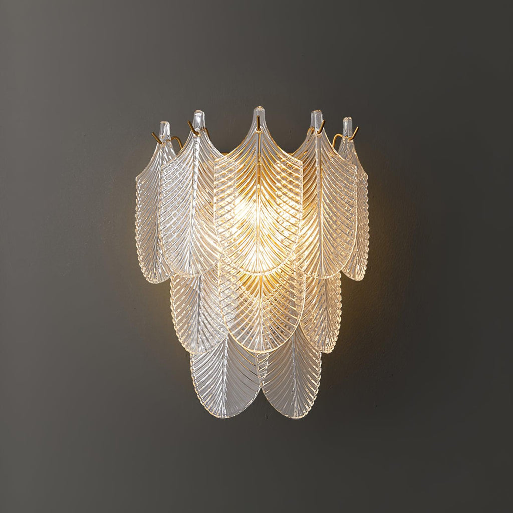 Piemonte Wall Sconce L 11.8″ x W 6.3″ x H 12.6″ / L 30cm x W 16cm x H 32cm / Brass + Clear Wall lamp