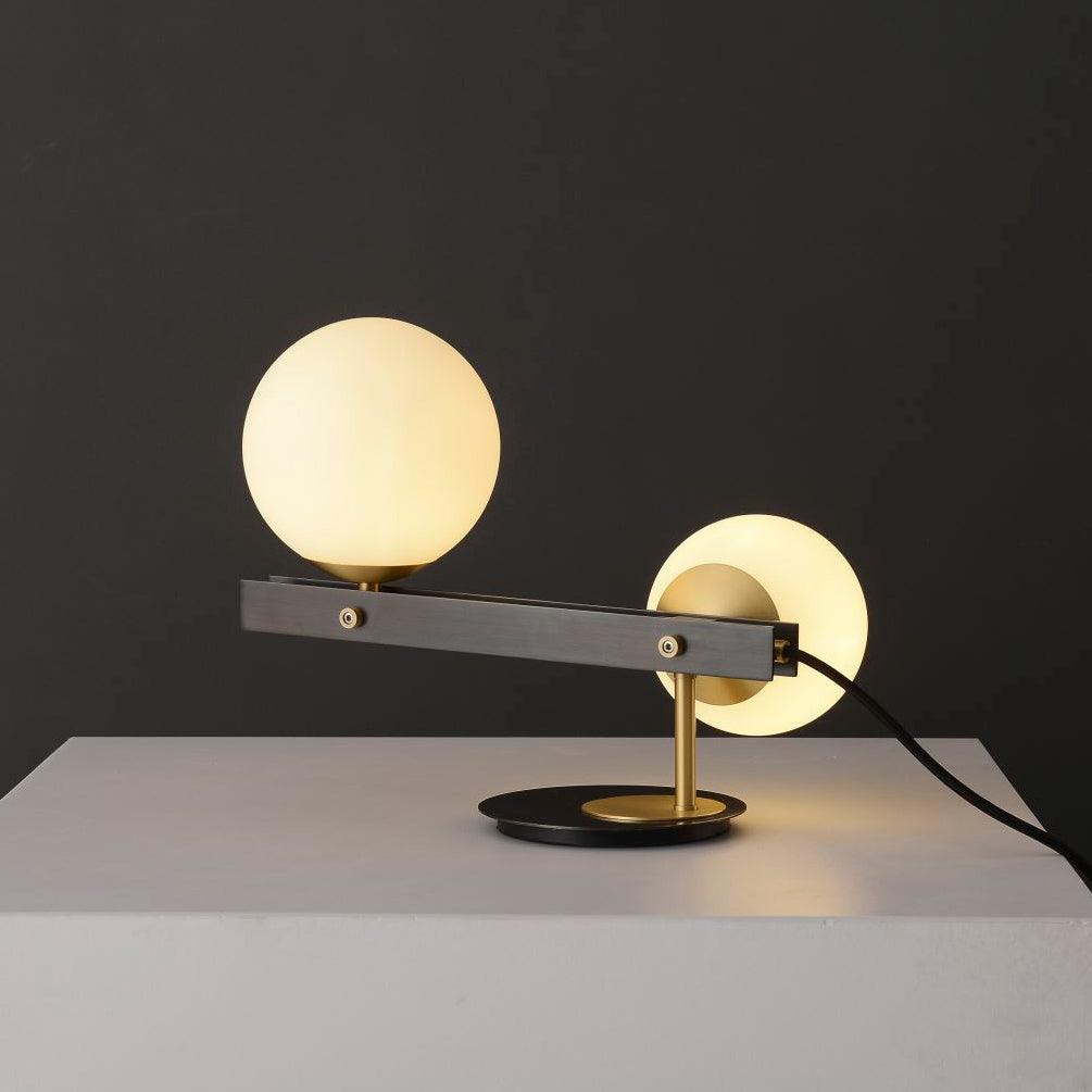 Planeta Table Lamp ∅ 13.7″ x H 10.6″ / Dia 35cm x H 27cm / Brass + Black / US plug Table lamp