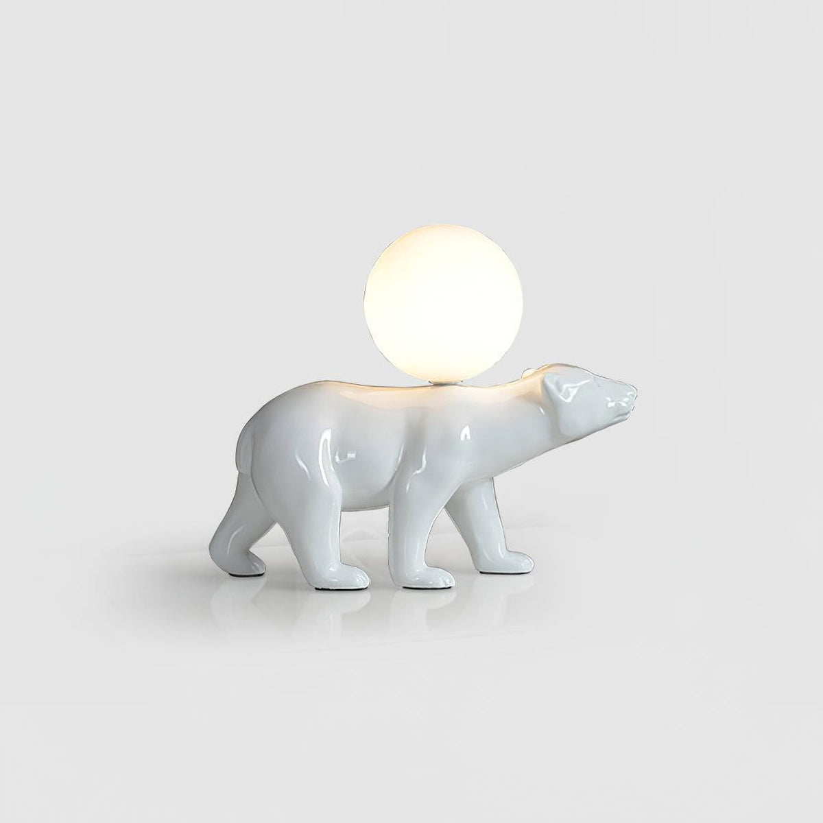 Polar Bear Table Lamp Model B: ∅ 16.5″ x H 12.9″ / Dia 42cm x H 33cm / White / US plug Table lamp