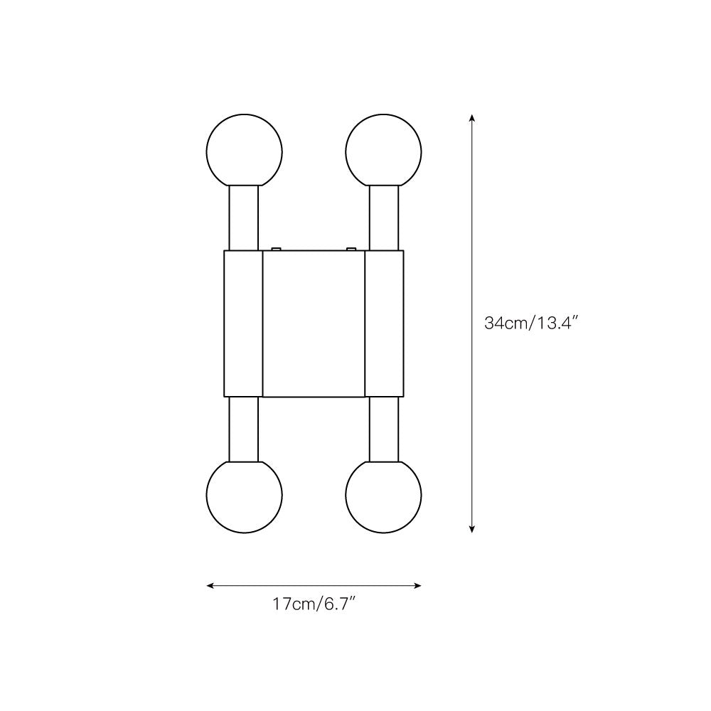 Pole and Circle Wall Lamp