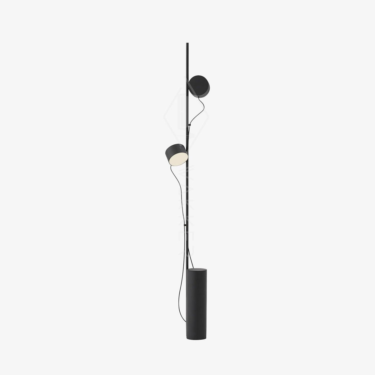 Modern LED Art Floor Lamp ∅ 8.3″ x H 54″ / Dia 21cm x H 136cm / Black / Neutral light Floor lamp