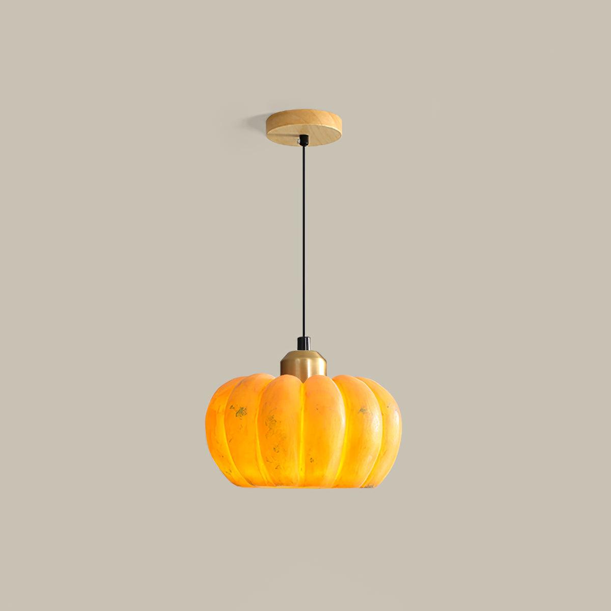 Pumpkin Pendant Light ∅ 7.1″ x H 4.7″ / Dia 18cm x H 12cm / Yellow Pendant light