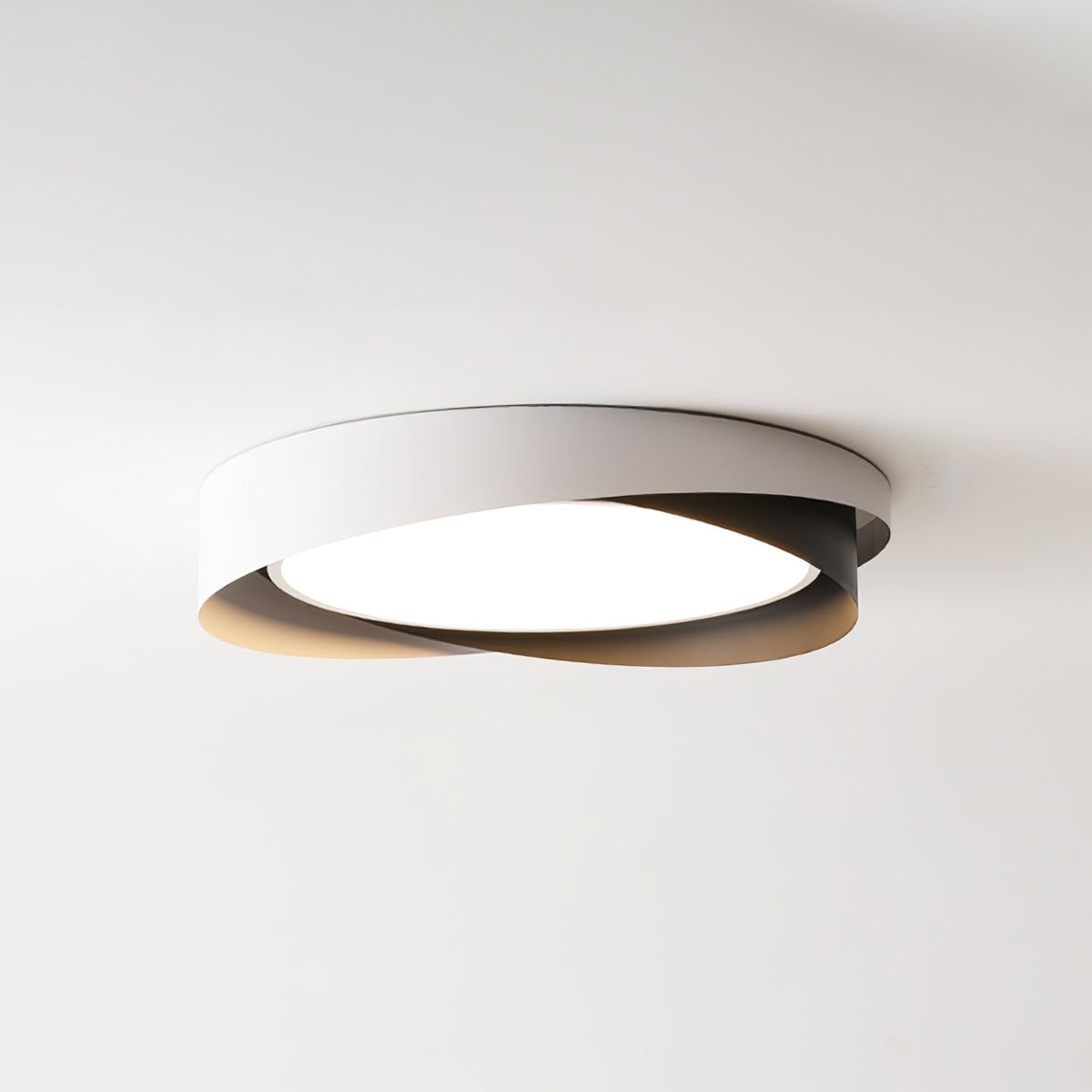 Quinn Ceiling Light ? 15.7″ x H 3.5″ / Dia 40cm x H 9cm (Power: ~24W) / Black & White / Warm Light Ceiling lamp