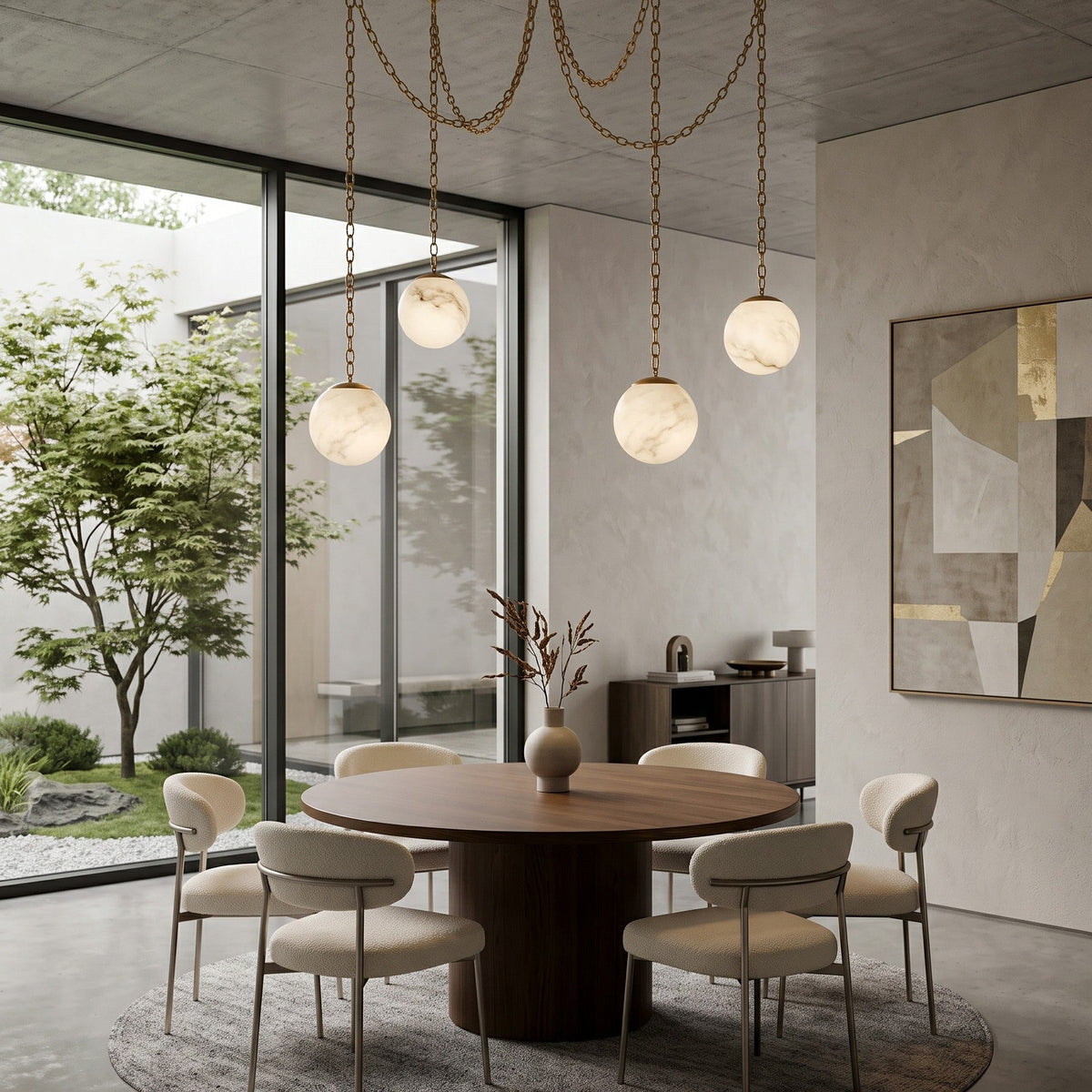 Alabaster Swag Pendant Lamp