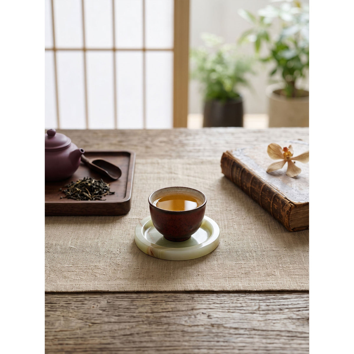 Atoll Stone Round Tray