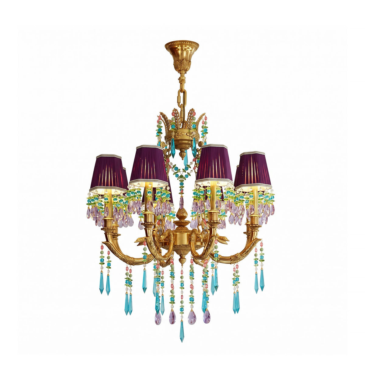 Perky Peacock Chandelier