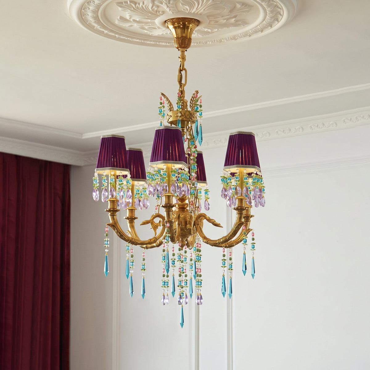 Perky Peacock Chandelier