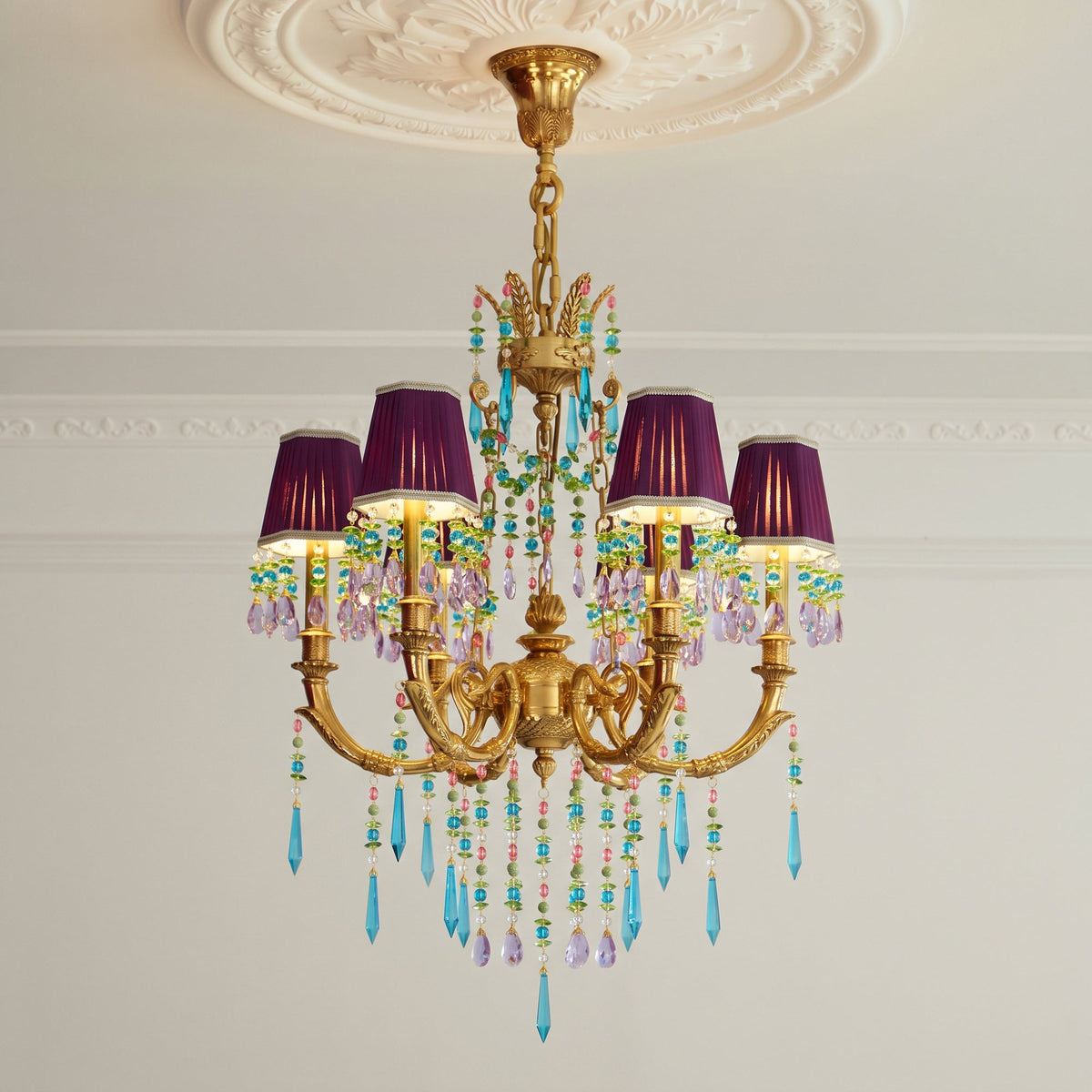 Perky Peacock Chandelier