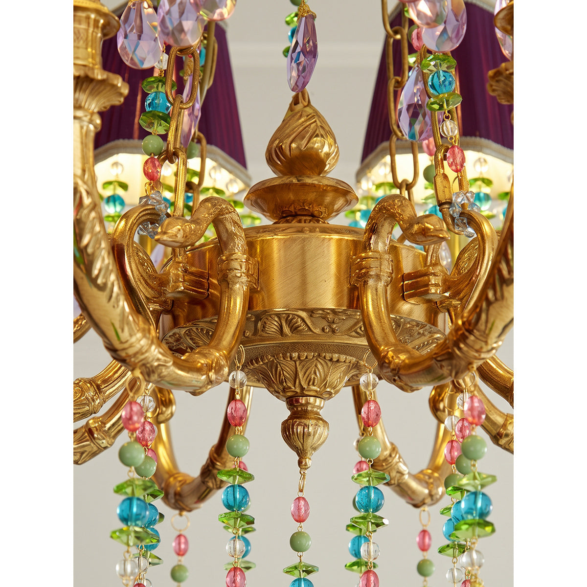 Perky Peacock Chandelier