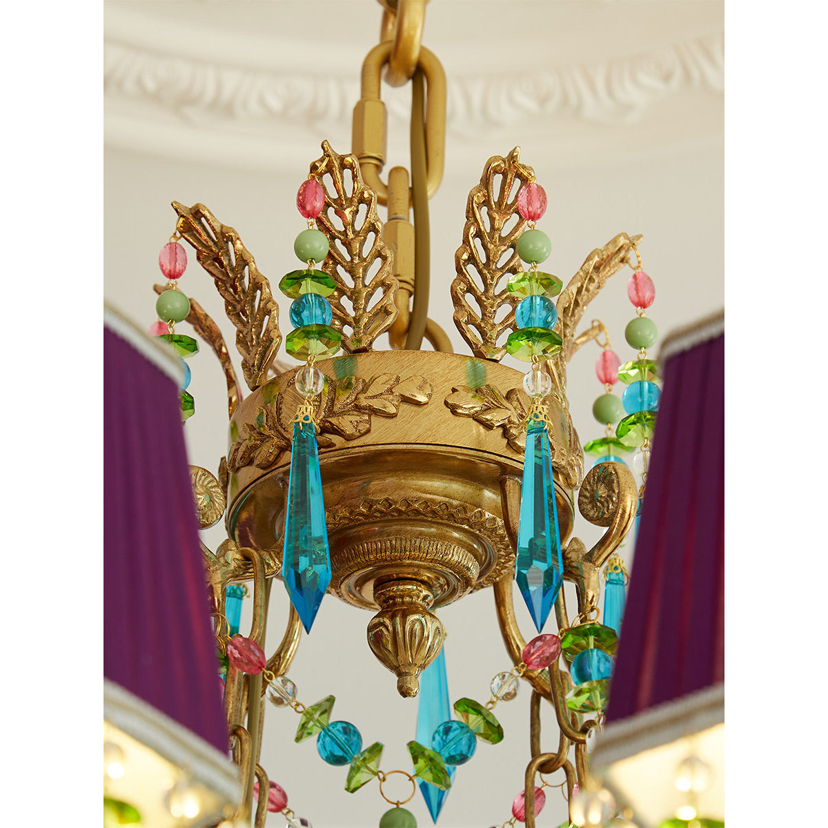 Perky Peacock Chandelier