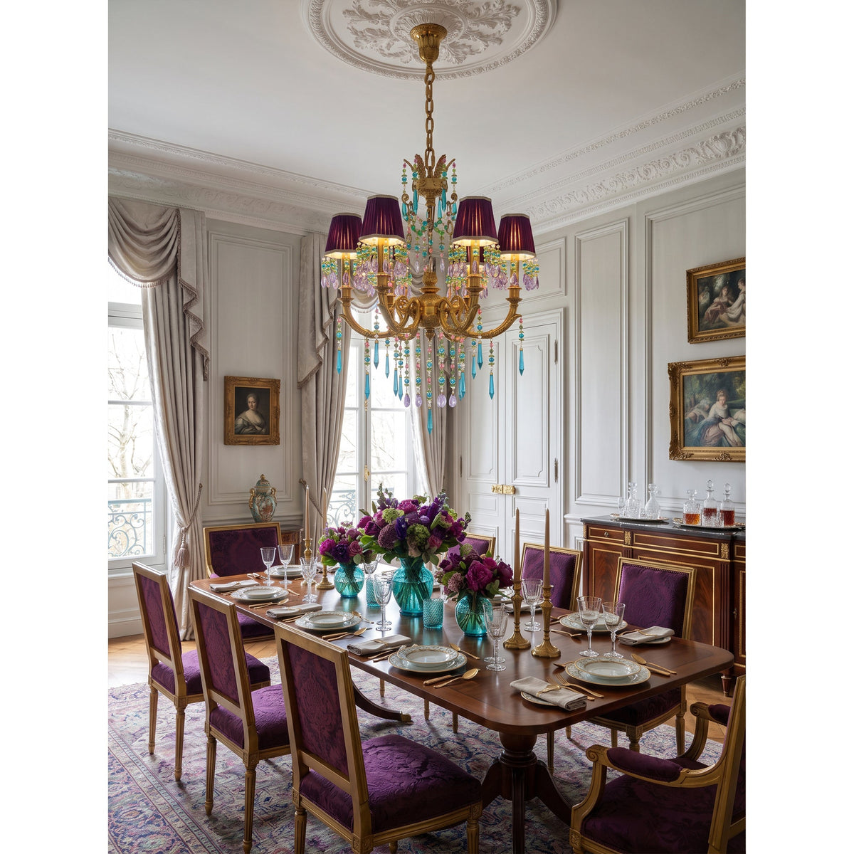 Perky Peacock Chandelier