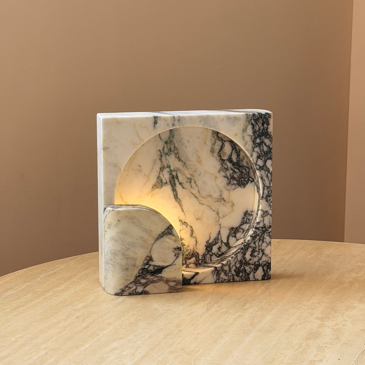 Block Piece Marble Table Lamp