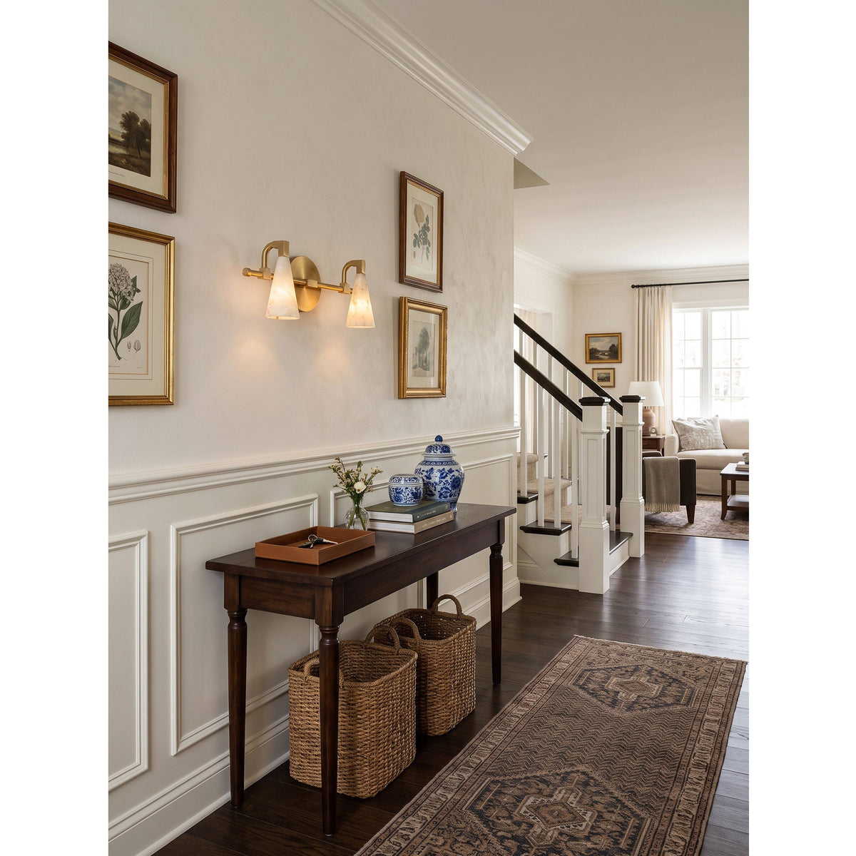 Bradley Vanity Alabaster Wall Sconce