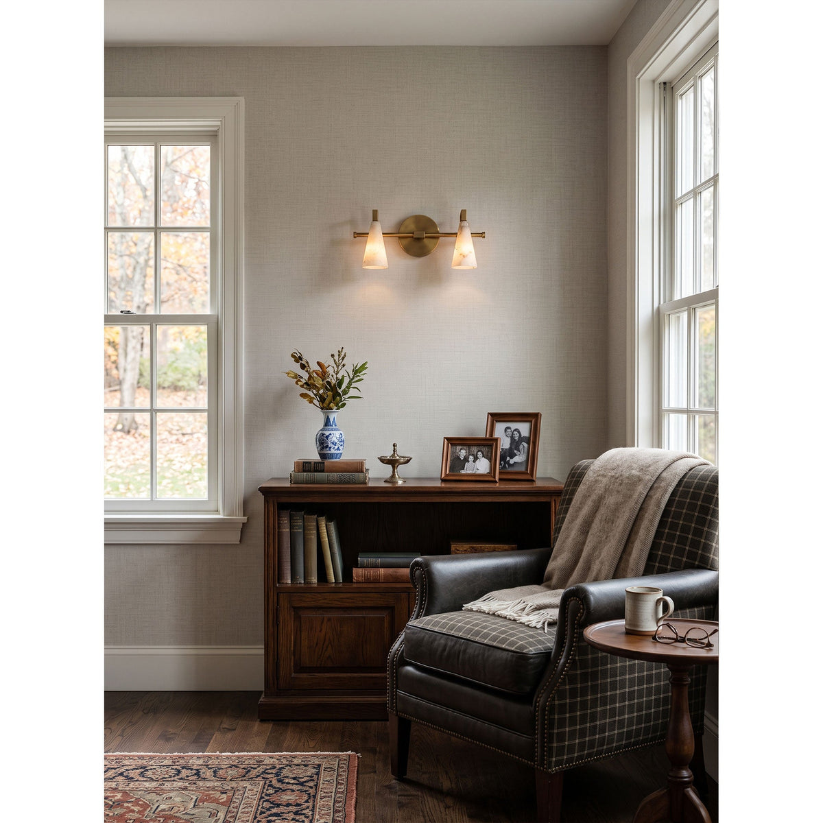 Bradley Vanity Alabaster Wall Sconce