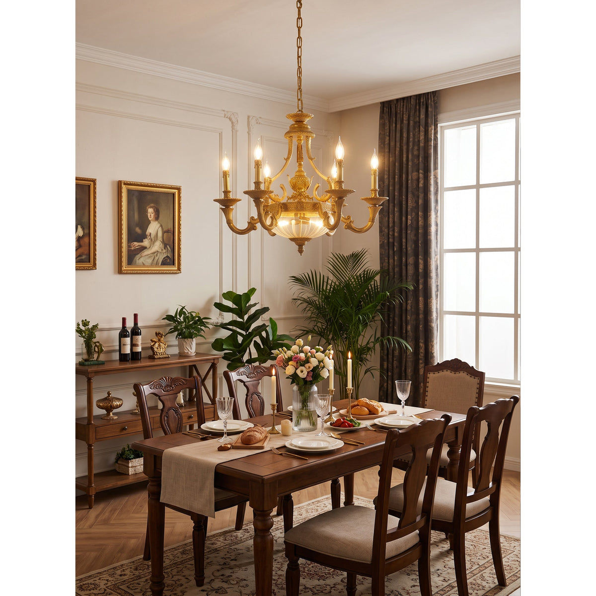 Bridgewater Brass Chandelier