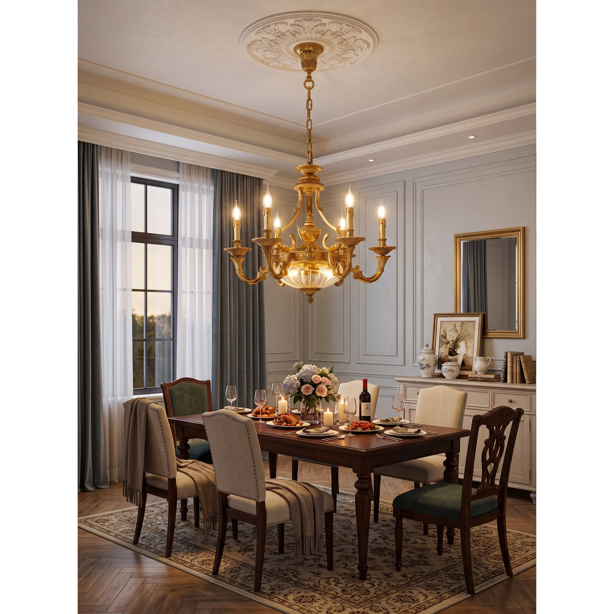 Bridgewater Brass Chandelier