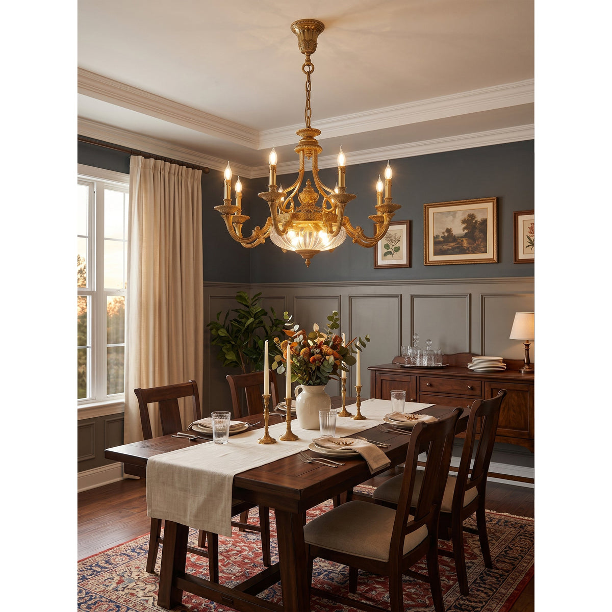 Bridgewater Brass Chandelier