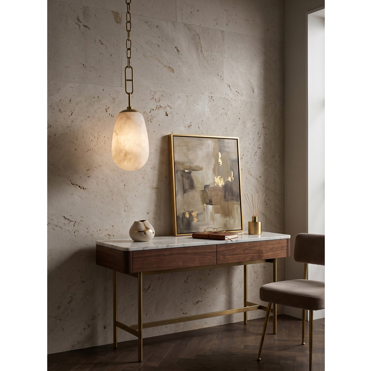 Bruckner Alabaster Pendant Lamp