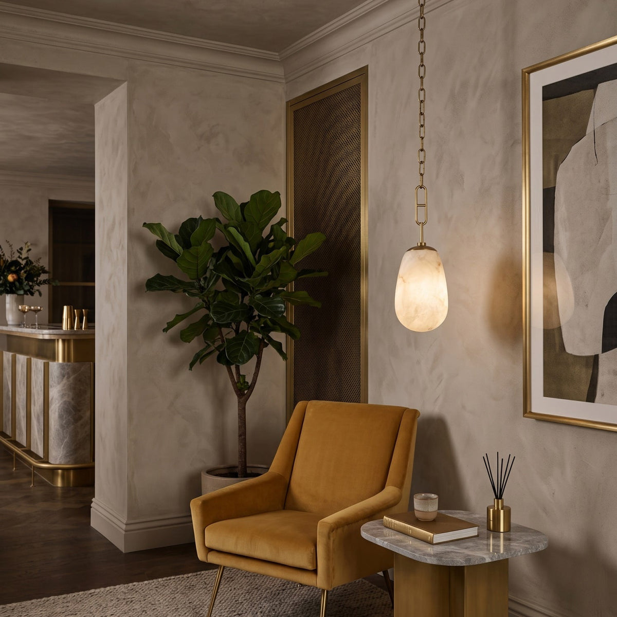 Bruckner Alabaster Pendant Lamp