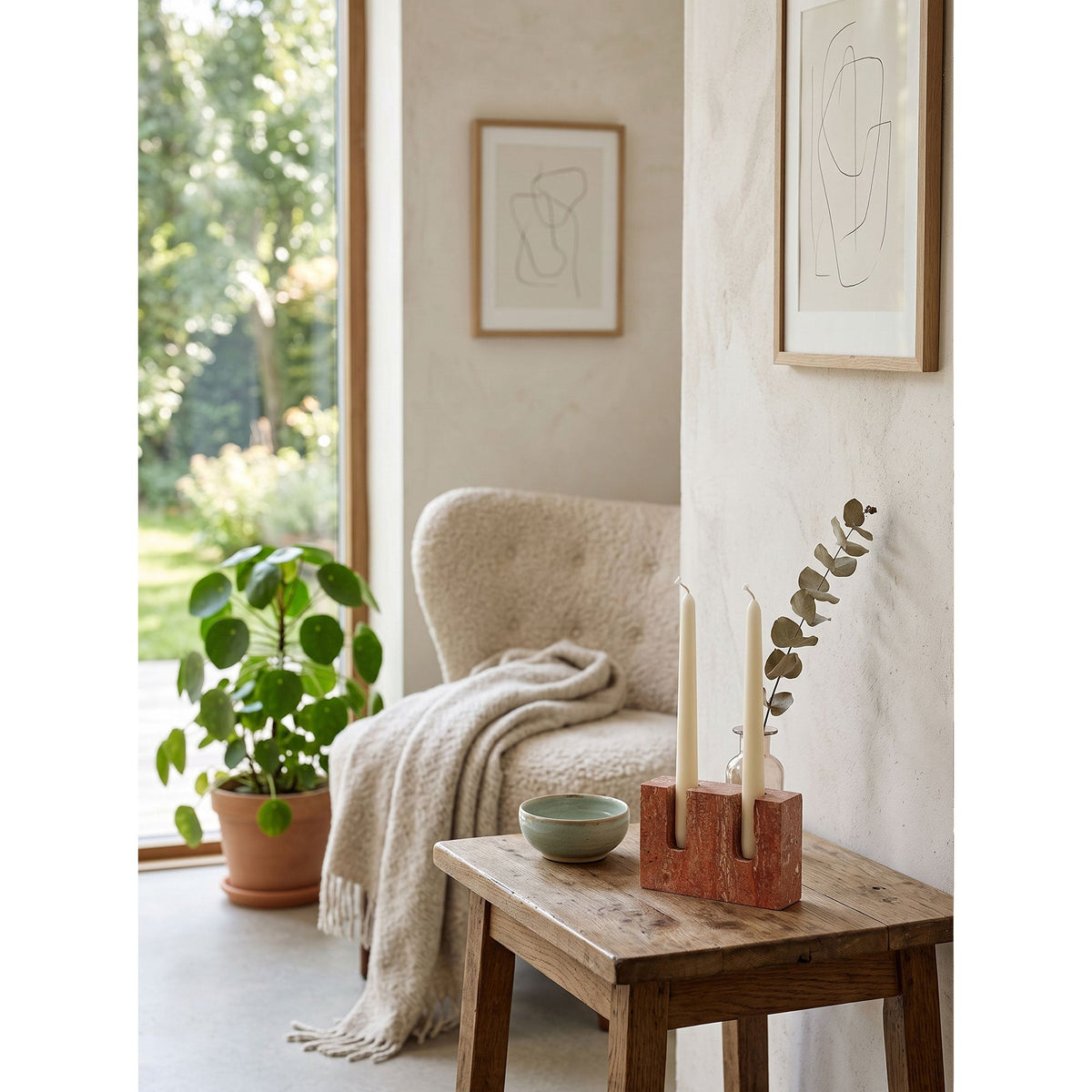 Canyon Marble Double Candle Holder