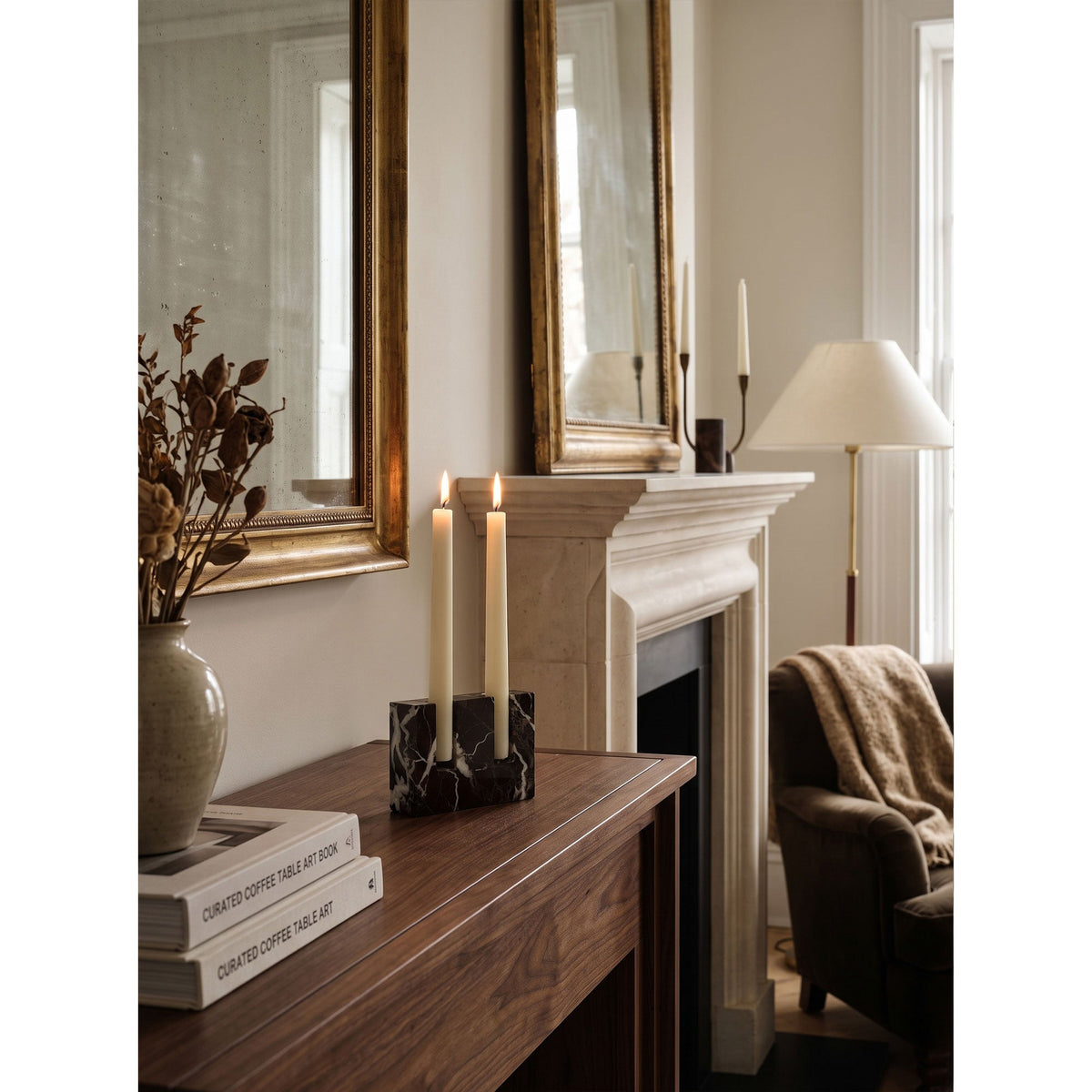 Canyon Marble Double Candle Holder