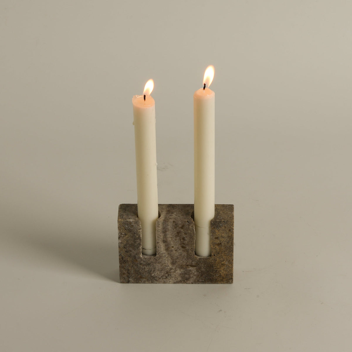 Canyon Marble Double Candle Holder