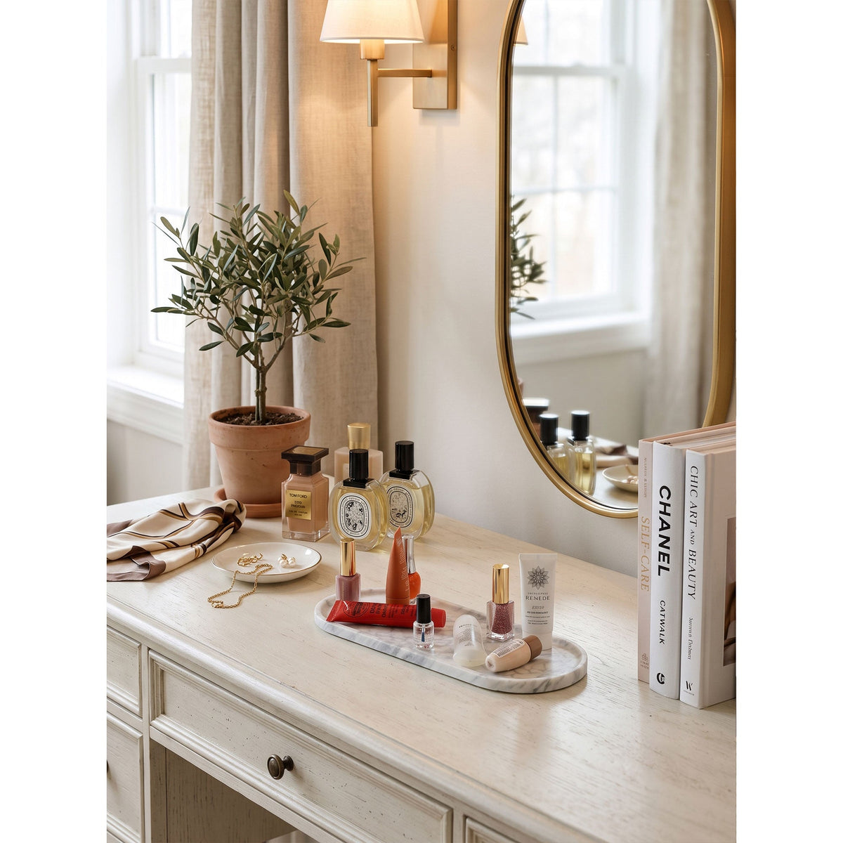 Carmel Marble Vanity Tray