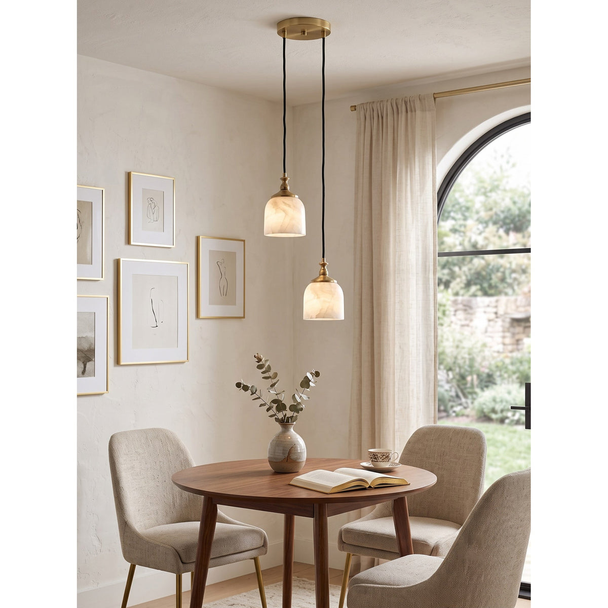 Chart Alabaster Cluster Chandelier